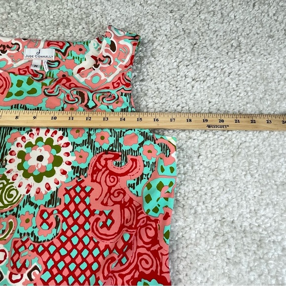 Jude Connally Beth Multicolor Shift Dress Retro Vacation Cruise Abstract Medium - Picture 8 of 8